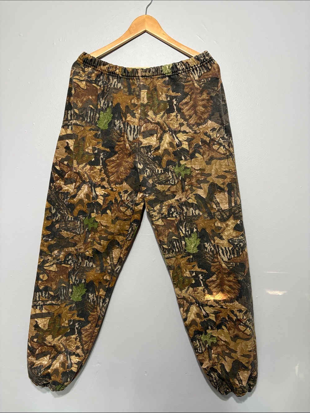 Vintage 90s Jerzees Men's Leaf Camo Joggers - Brown & Green
